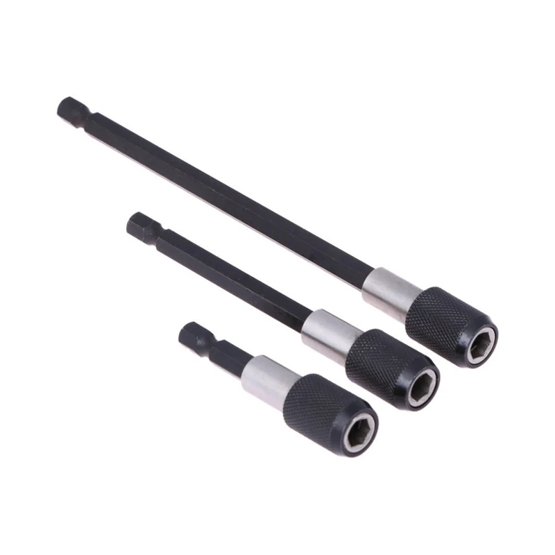 

3pcs 1/4 Inch Hex Shank Magnetic Screwdriver Bit Holder 2" 4" 6" Extension Set for Screws Nuts and Any Drill Handheld Driver