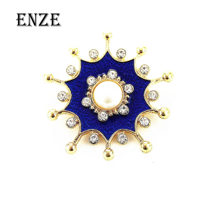 

Free shipping ladies fashion jewelry new handmade enamel blue flower temperament brooch gift