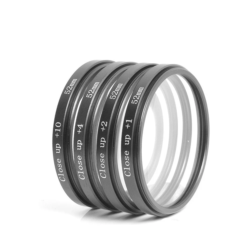 49 52 55 58 62 67 72 77 MM 매크로 클로즈업 필터 + 1 + 2 + 4 + 10 세트 + UV CPL FLD + ND2, 4, 8 카메라 렌즈 필터 + 후드, 캐논 니콘