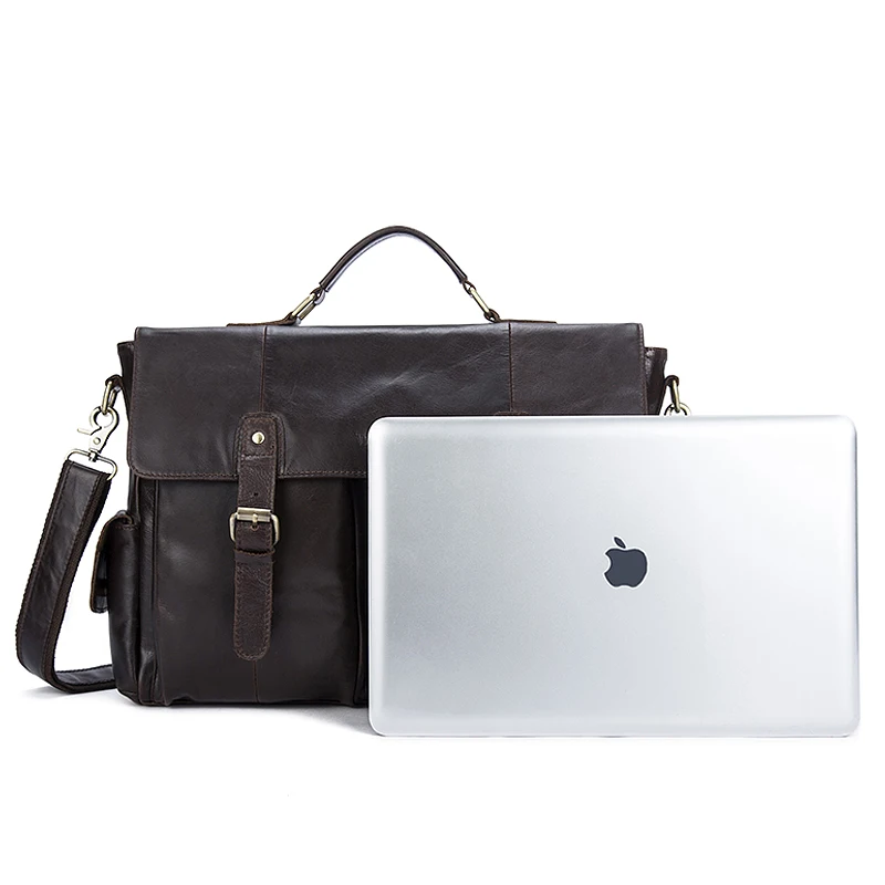WESTAL men's handbag leather laptop bag men genuine leather vintage desinger luxury brand bag for men porte document handbag 894