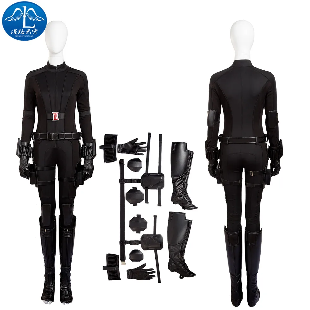 

MANLUYUNXIAO The Avengers Black Widow Costume Halloween Natasha Romanoff Cosplay Costume For Women Free Shipping Custom Made