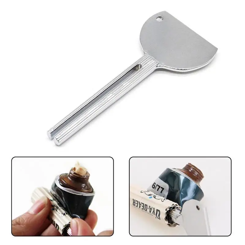 1pc Toner Paste Toothpaste Squeezer Multifunctional Stainless Steel Paste Extruder Safe And Portable Home Bathroom Supplies
