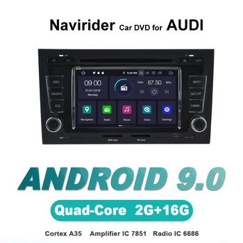 

Navirider autoradio gps navigation android 9.0 car radio Player for AUDI A4 S4 RS4 dvd stereo aux bluetooth AUTO accessories