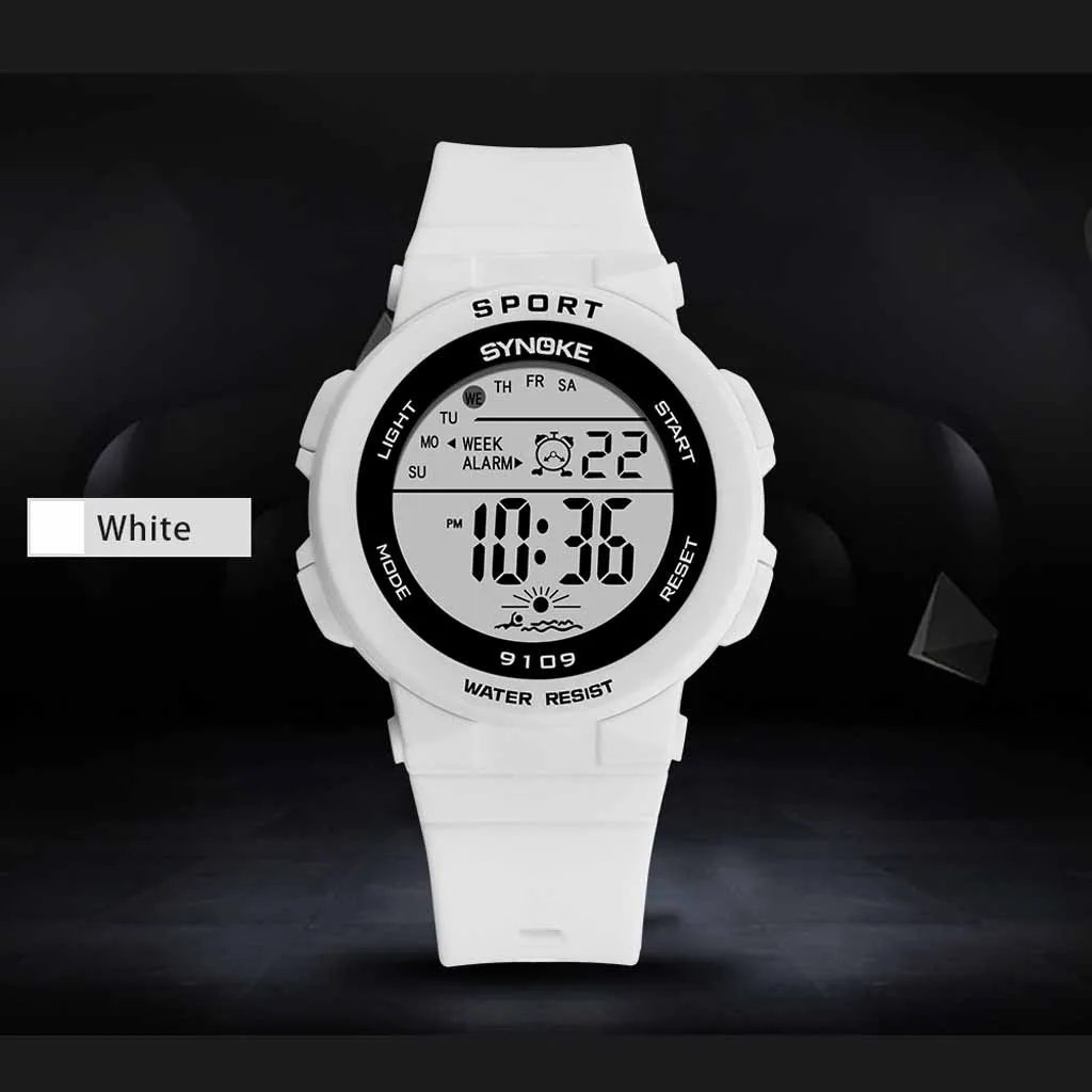 Новые водонепроницаемые детские часы для мальчиков и девочек, светодиодный цифровые спортивные часы, пластиковые детские кварцевые часы с будильником, спортивные наручные часы A4