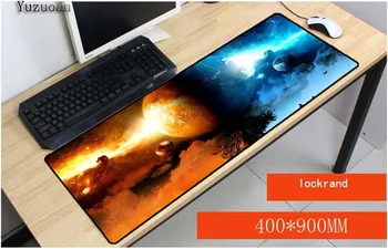 

Yuzuoan Moon Two Colors 900x400x3mm large locking edge Art mouse notbook computer Gaming mouse pad gamer to laptop keyboard Mat