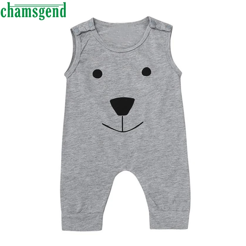

CHAMSGEND Gray style Toddler Infant Baby Girl Boy Bear printed Jumpsuit Romper Playsuit Outfits Clothes drop ship july18 P30