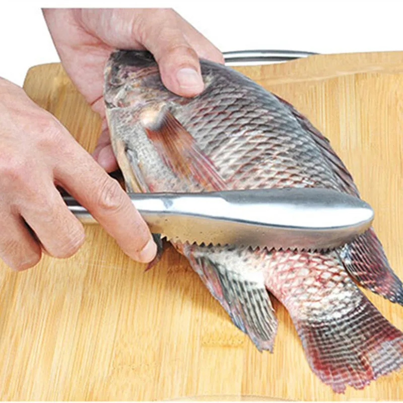 Kitchen Tool Cleaning Fish Skin Scraper Stainless Steel Fish Scales