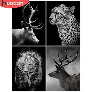 

HUACAN Diamond Embroidery Full Square/Round Animal 5D DIY Diamond Painting Mosaic Picture Of Rhinestones Decoration Home