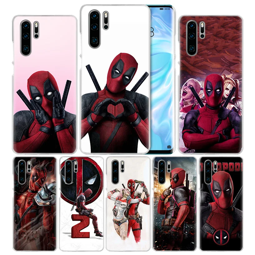 

Hero Deadpool Harley Quinn Case for Huawei P20 P30 P Smart 2019 Nova 4 3i P10 P9 P8 Mate 10 20 lite Pro Mini Hard PC Phone Cover