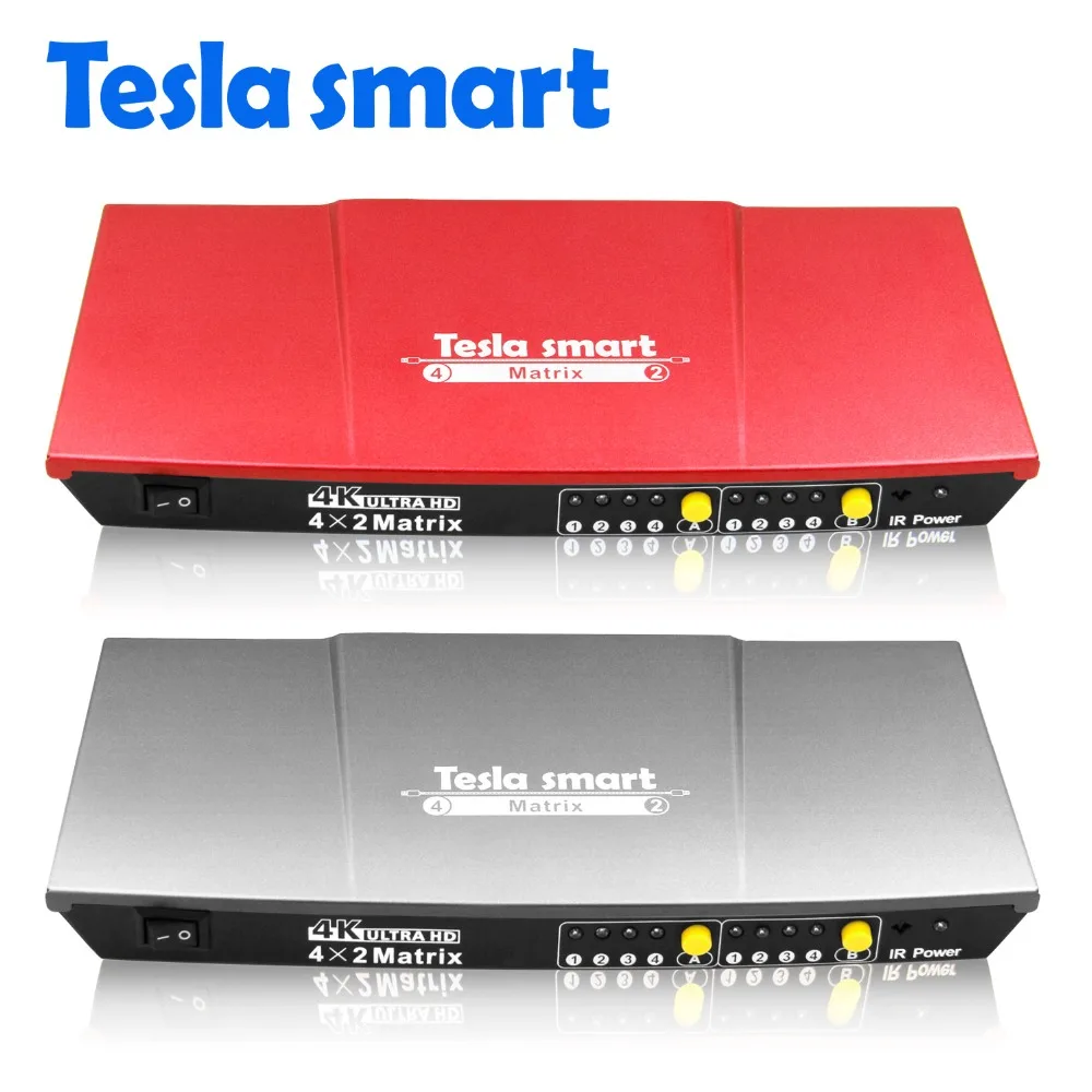 Tesla smart High Quality 4x2 1080P 2K 4K 3D HDMI Matrix