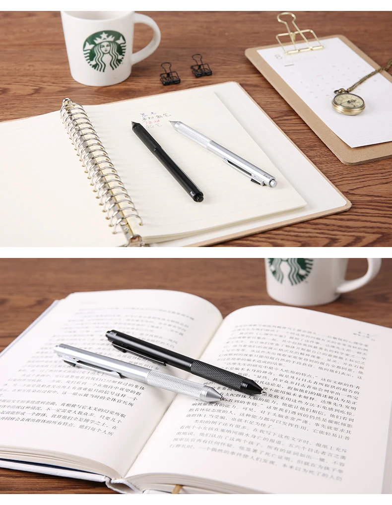 M& G полностью Металлическая многофункциональная ручка автоматический карандаш цветная Шариковая ручка для обучения офисные принадлежности ADPY3501