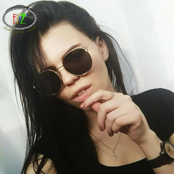 

F.J4Z Cool Classic Sunglasses For Women Hot Stunning High Quality Round Lens Alloy Frame Eyewear Sun Glasses Protection UV400