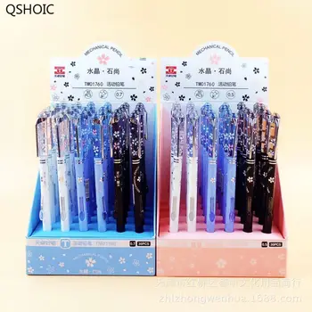 

40 Pcs/1 Lot Kawaii Crystal Fashion Paw Press Mechanical Pencils School Office Supply Student Stationery Kids Automatic Pencil