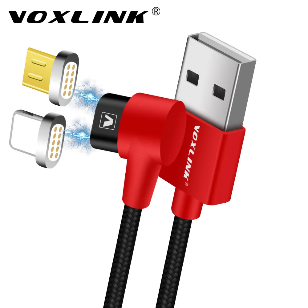 VOXLINK 2 IN 1 Cable For iPhone 1M/3FT Micro+Type C Charging