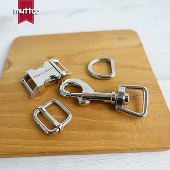 

100sets/lot(metal buckle+adjust buckle+D ring+metal dog clasp/set)wholesale engraved buckle 15mm handmade puppy Collar leash set