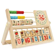 Children Baby Kids Colorful Beech Abacus Learning Educational Versatile Flap Learn Abacus Wooden Toys Kits
