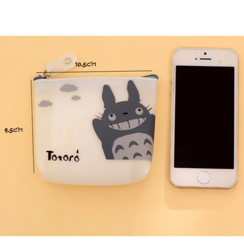 New Mini Zipper Lock Silicone Money Storage Bag Cute Cartoon Totoro Travel organizer For girls Portable coin earphone Holder4