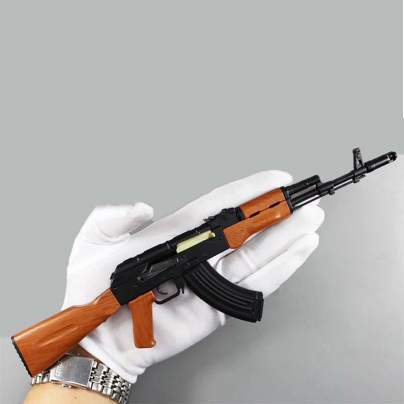 1:3.5 Metal Toy Gun AK47 Gun Model DIY Model Gun Static Decoration Can Not Shoot Children Gift