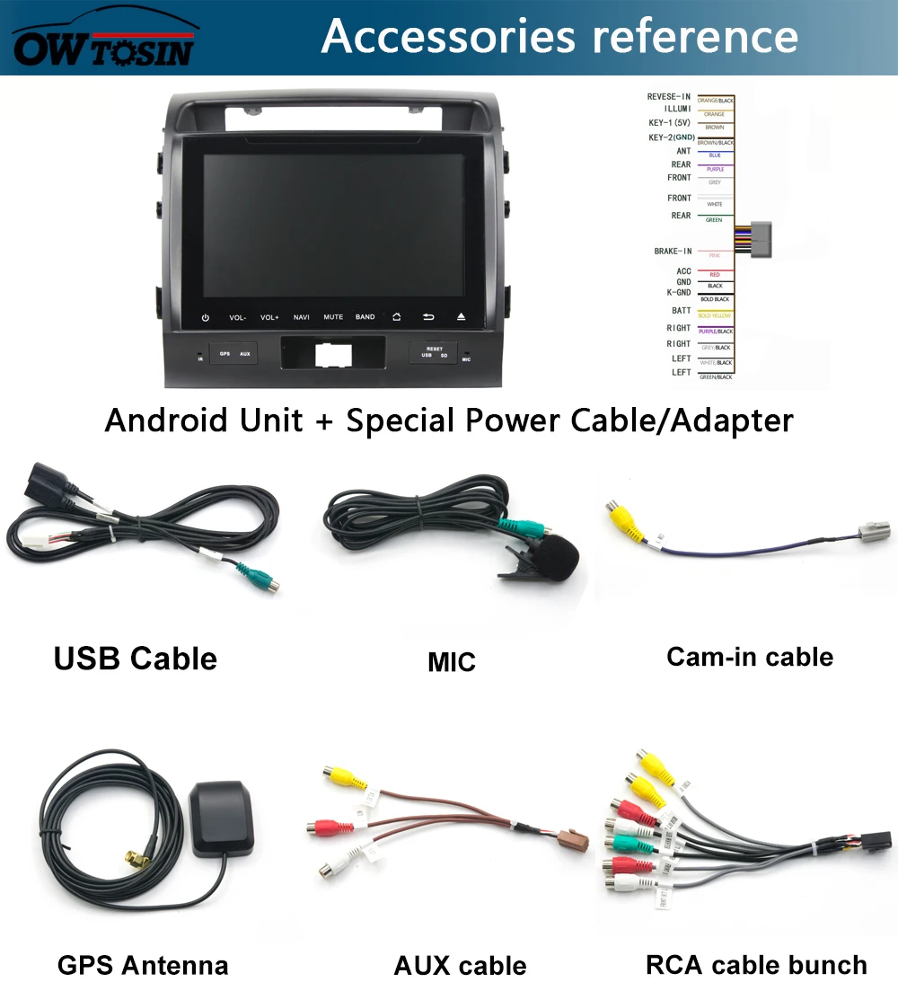 Excellent 9" IPS 8 Core 4G RAM+64G ROM Android 9.0 Car DVD Radio GPS For Toyota Land Cruiser LC200 2007-2015 DSP CarPlay Parrot BT Stereo 14