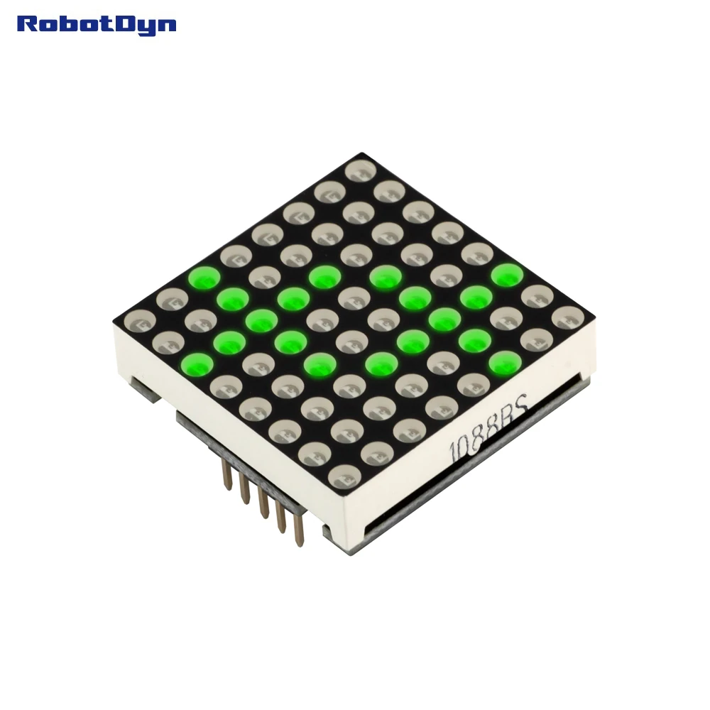 

Matrix LED 8x8 module. GREEN color. 1.2" 32x32mm. Driver - MAX7219/7221