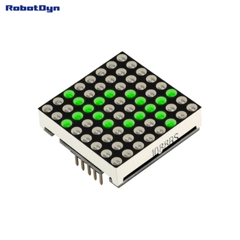 

Matrix LED 8x8 module. GREEN color. 1.2" 32x32mm. Driver - MAX7219/7221