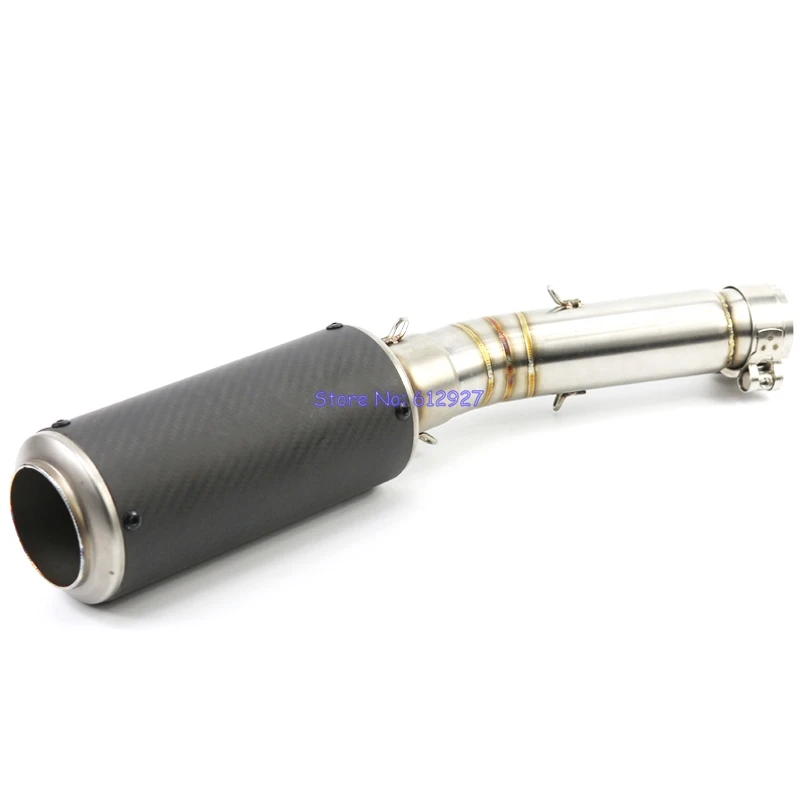 

Motorcycle for CBR500 CBR500R Slip On Carbon Fiber Exhaust Muffler Pipe Escape and Mid Link Pipe with DB Killer 2012-2015