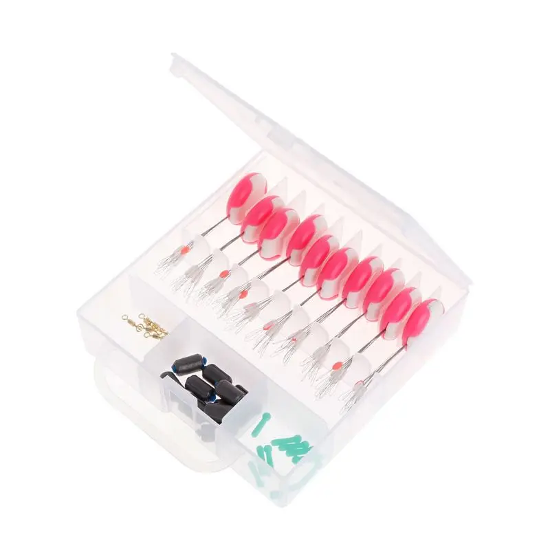 

Fishing Tackle Set Swivel Space Beans Sinker Float Seat Plugs Lead Accessories
