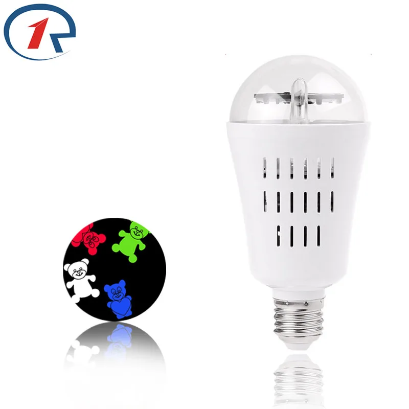 

ZjRight LED RGBW ball Light bulb Colorful Rotating E27 Party Halloween Xmas decoration 7 kinds of renderings led stage lighting