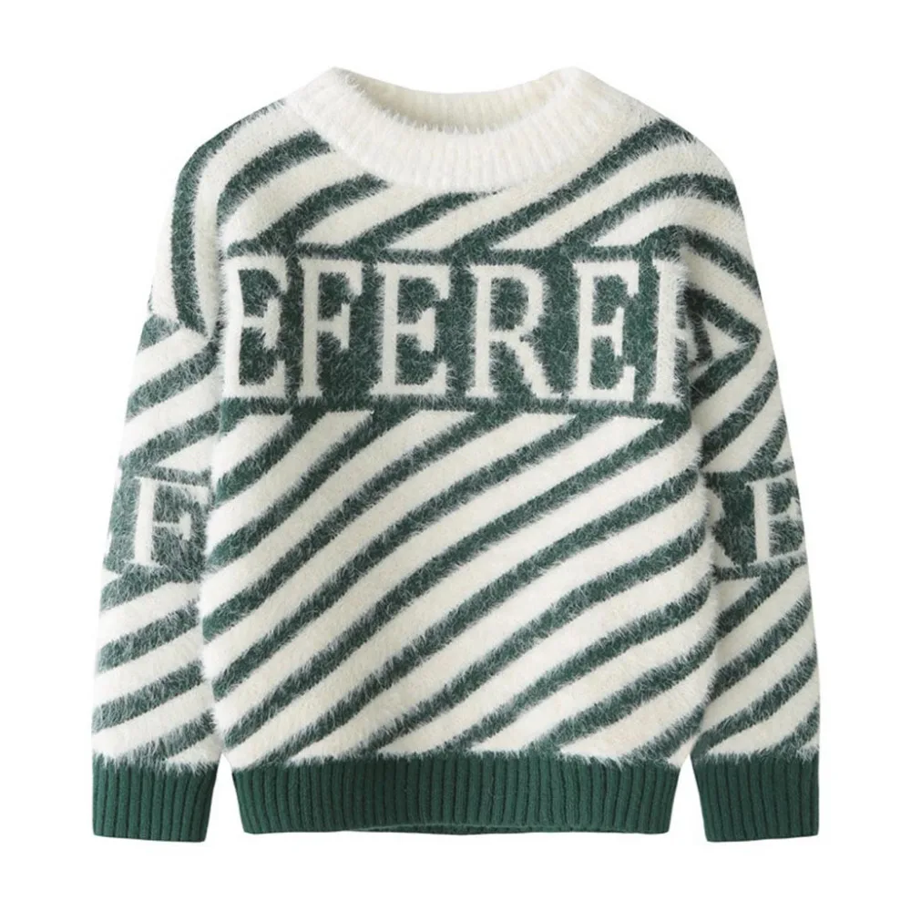 

LONSANT children girl sweater Toddler Kids Baby Girls long sleeve Clothes Letter Stripe Knitted Sweater Pullover Warm Tops