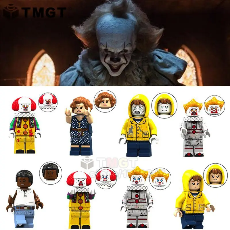 

Single Sale Horror Movie It Joker Pennywise George Beverly Chosen Jacobs Building Blocks Toys Gifts For Children