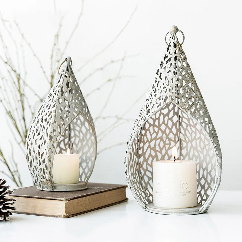 

Fashion iron hanging hollow candlestick creative romantic wedding dinner iron hanging