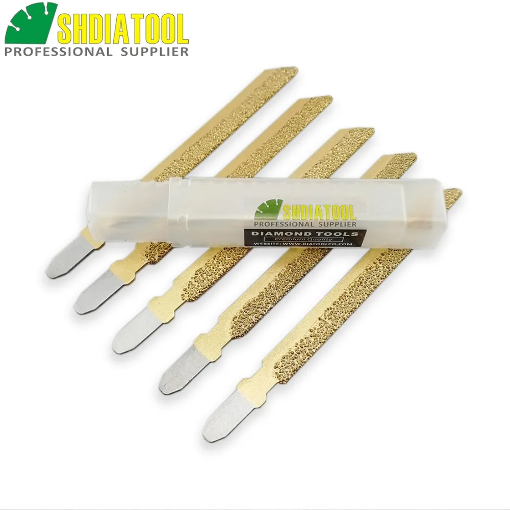 SHDIATOOL 5pcs 4" High Professional Quality Vacuum Brazed Diamond Jig