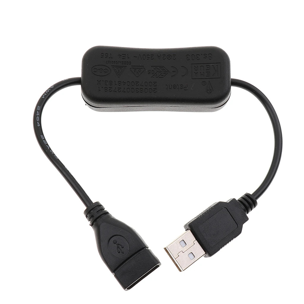 USB Etension Cable with on/off Rocker Switch Power Control Toggle for LED