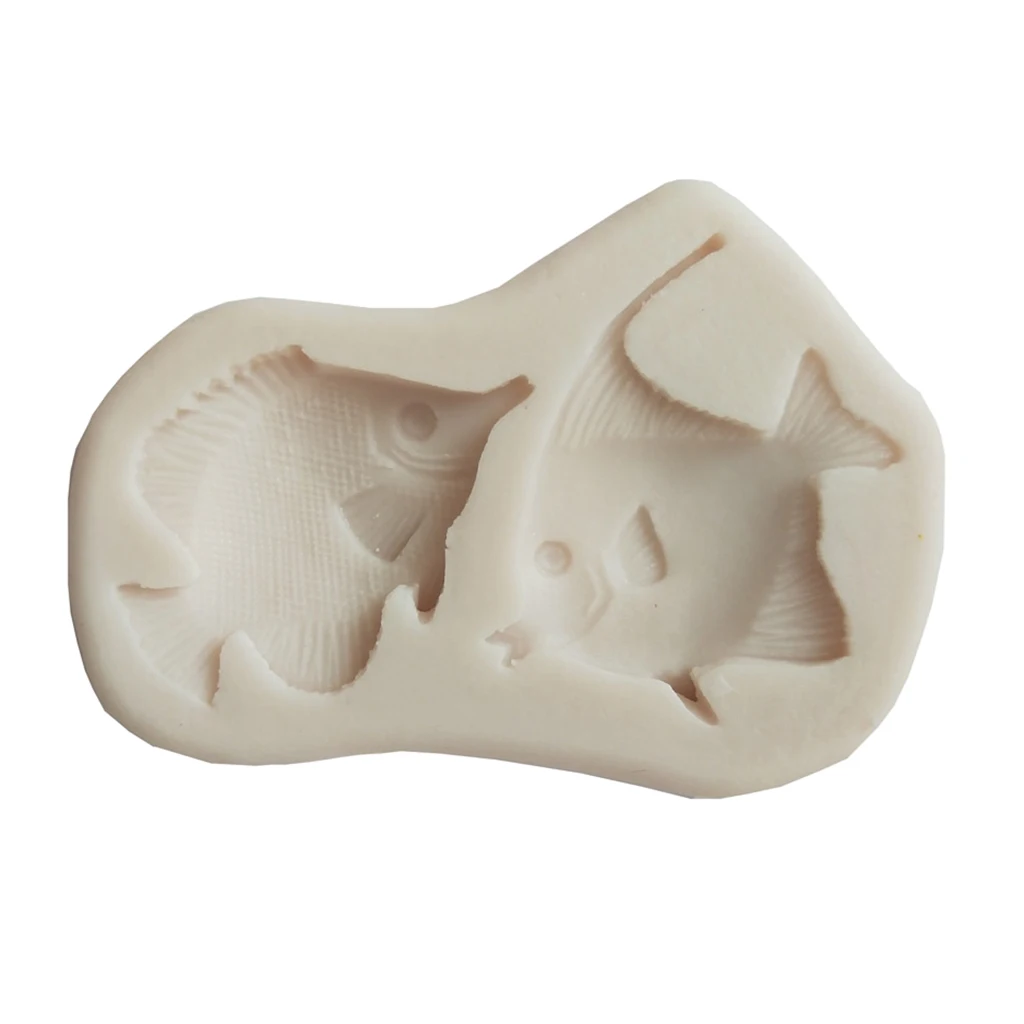 Food Shaping Tools Kiss Fish 3D Silicone Molds Fondant Cake Chocolate Shaping MOULDS Kitchen Tools 1Set/2pcs