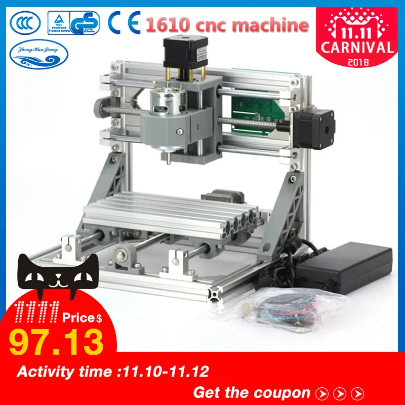 

CNC Wood Rounter 1610 GRBL control Diy mini CNC machine,working area 16x10x4.5cm,3 Axis Pcb Milling machine