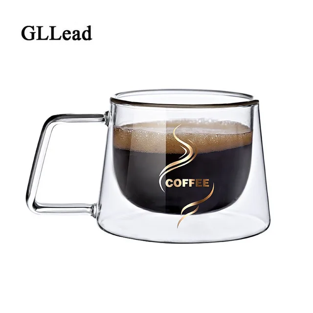 Gllead Clic Gl Coffee Mug High Borosilicate Double Layer Gllead Clic Gl Coffee Mug High Borosilicate Double Layer Fashion Home Office Tea