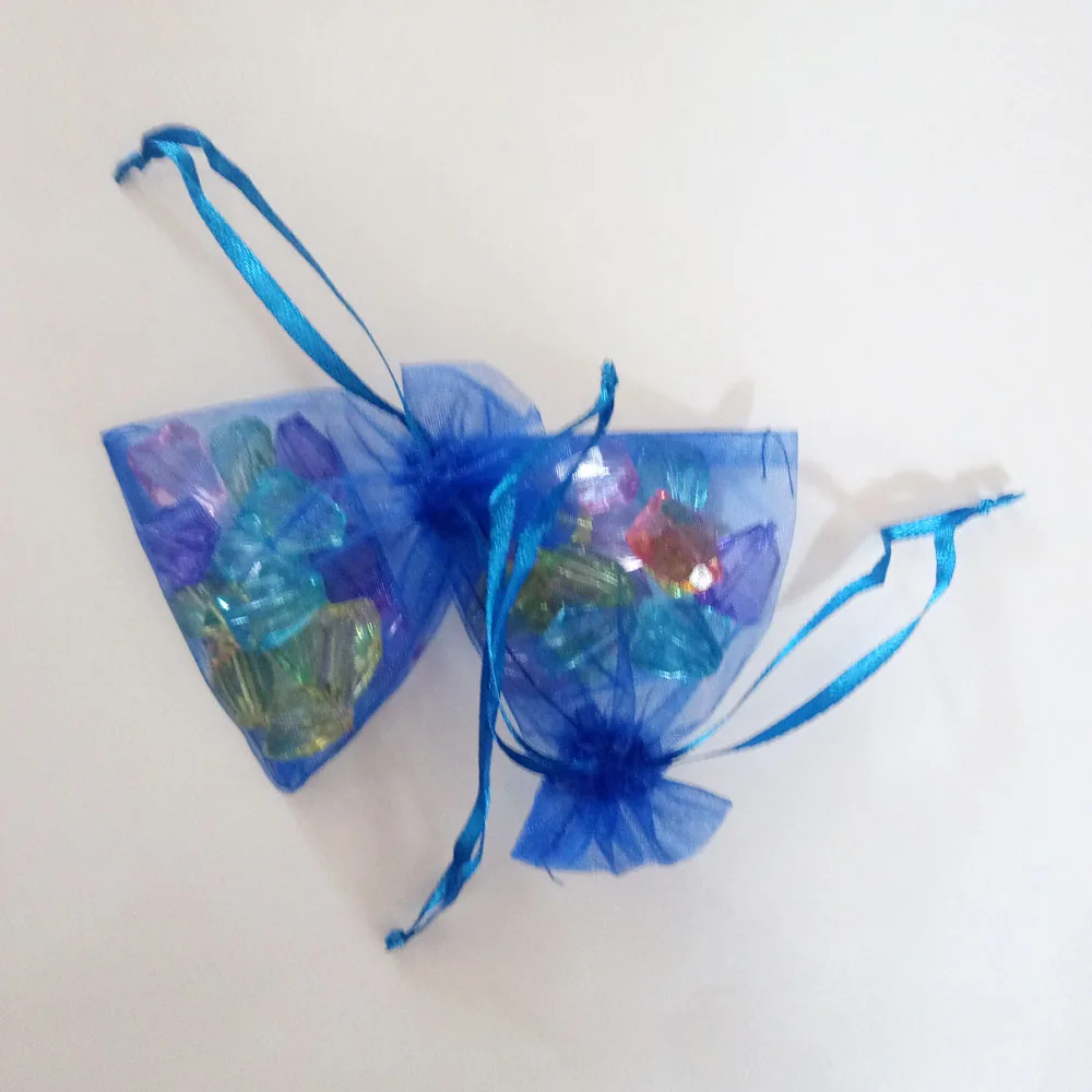1000 шт Королевский синий подарочные сумки для ювелирных изделий сумки и Упаковка органза сумка-мешок на шнурке Свадебные/женские витрины