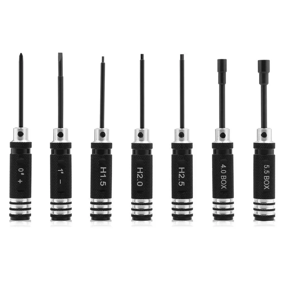

7pcs Stainless Steel Hex Screw Driver Tool Kits 1.5MM-5.5MM For RC Helicopter Plane Car RC Repair Your Favorite Toys RC Tools