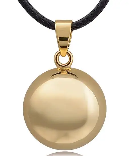 Ангел звонящий ожерелье подарок гармония колокольчик шар мексиканский кулон бола медальон клетка кулон Беременность звук шар кулон для беременных женщин - Окраска металла: N14NB100-18mm