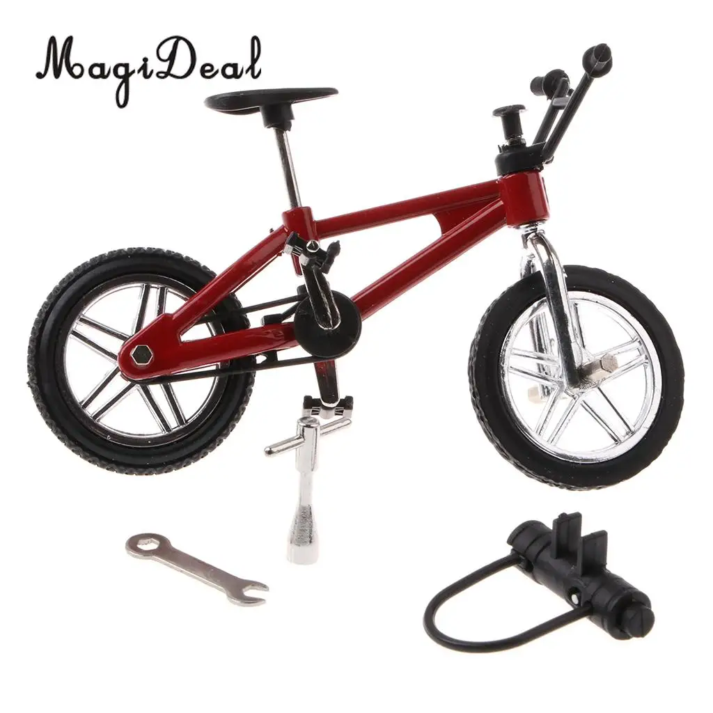 1:24 Scale Alloy Miniature Finger Bike Bicycle Diecast Vehicle Model Desk Gadget Relaxation Toy for Children Kids Boys Xmas Gift