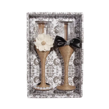 

2Pcs Set Fashion Toasting Wedding Glasses Crystal Champagne Flutes For Bride And Groom Drinking Wine Glass For Lovers Gifts