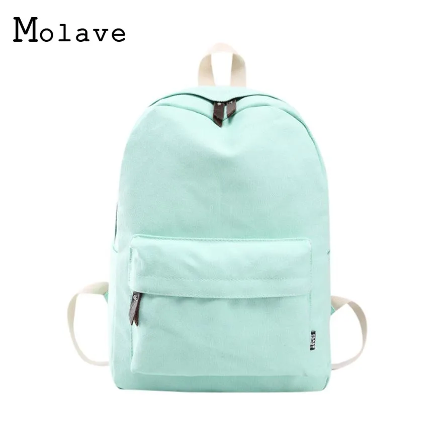 

MOLAVE 2017 Bags Women Girls Canvas Preppy Shoulder Bookbags School Travel Backpack Bag Rucksack Cool Daypack 0831
