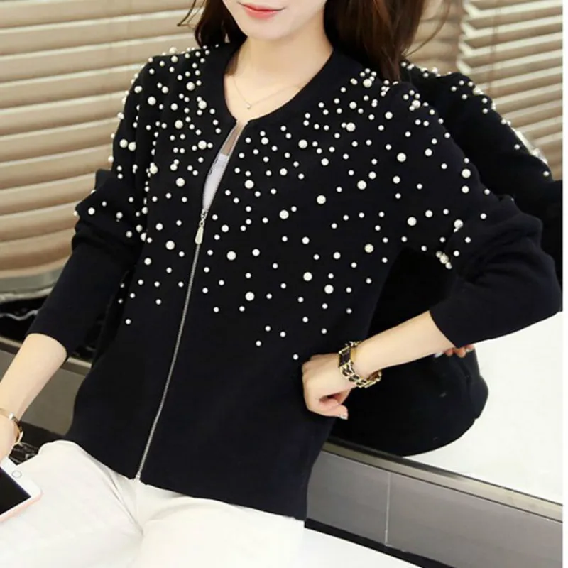 pearl beaded cardigan