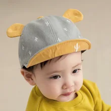 Детская шапка для мальчиков и девочек, новая вышитая мягкая шапка с рисунком кактуса, весенне-Осенняя детская шапка, CS15