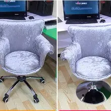 Удобный модный розовый компьютерный стул. Домашнее игровое кресло. Live стул