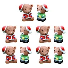 10 шт. миниатюрный пейзаж Смола бонсай фея DIY Декор рождественские медведи садовый кукольный домик статуи мини украшения 1,7x2 см