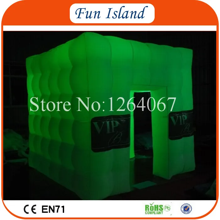 Бесплатная доставка привлекательные Портативный освещенные надувные Cube Photo Booth/киоск для продажи fi-t017