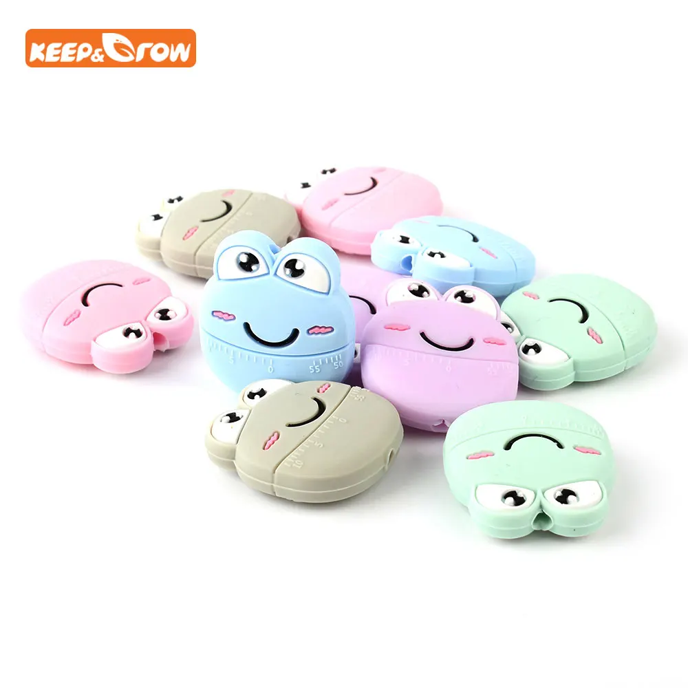

Keep&grow Forg Silicone Beads 1Pc Round Baby Teething Beads BPA Free Baby Mordedor Perle Silicone Dentition For Necklace Making