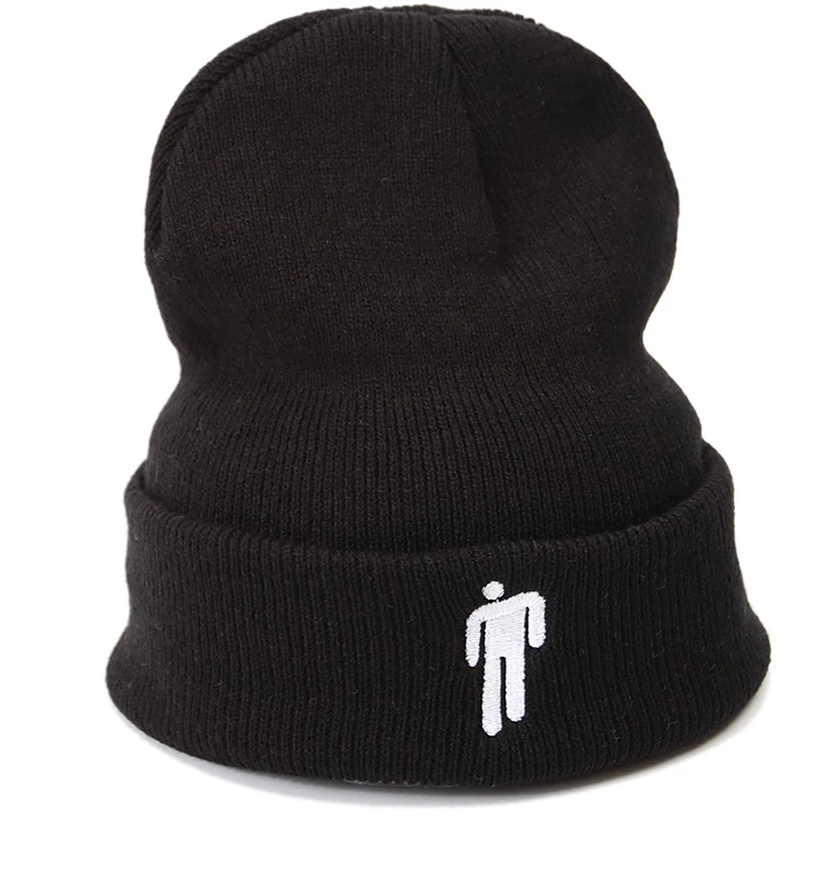 Billie Eilish Beanies, зимние шапки для женщин, для маленького человека, вязаные шапки с вышивкой, Мужская Осенняя шапка, женская шапка в стиле хип-хоп, шапочка