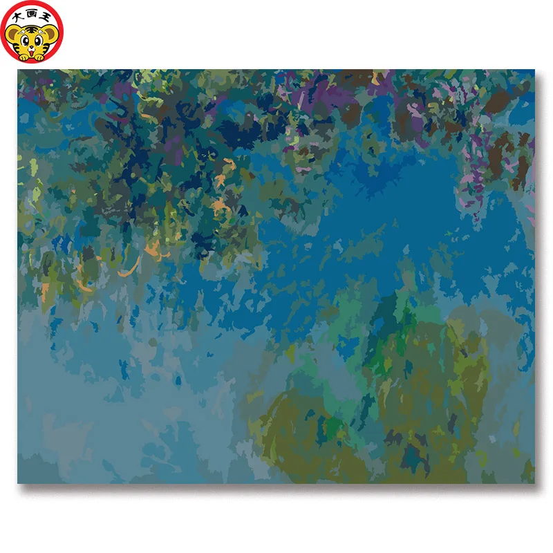 

abstract picture Landscape Sea Water River home decor Painting DIY Painting Color Filling Manual gift